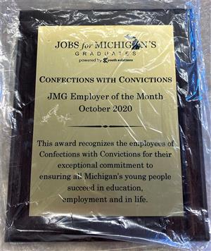 Employer of the Month award plaque 